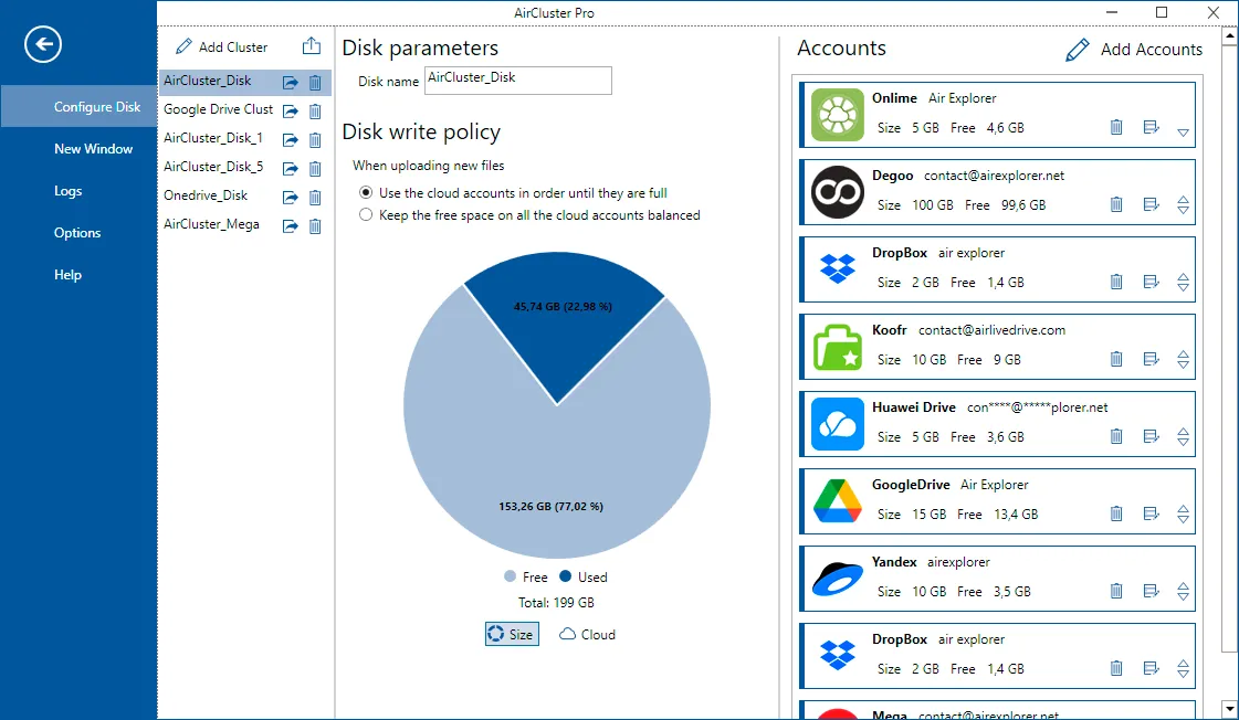 Air Cluster: centralize cloud storage without consolidating providers
