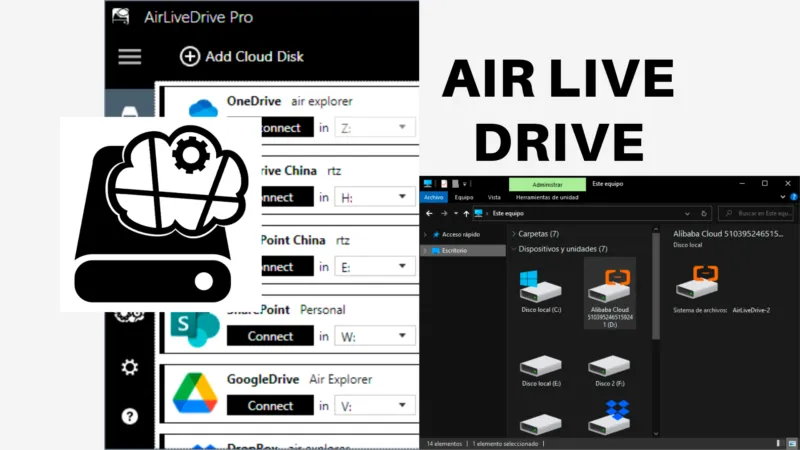 Air Live Drive, add your clouds as disk drives to your computer