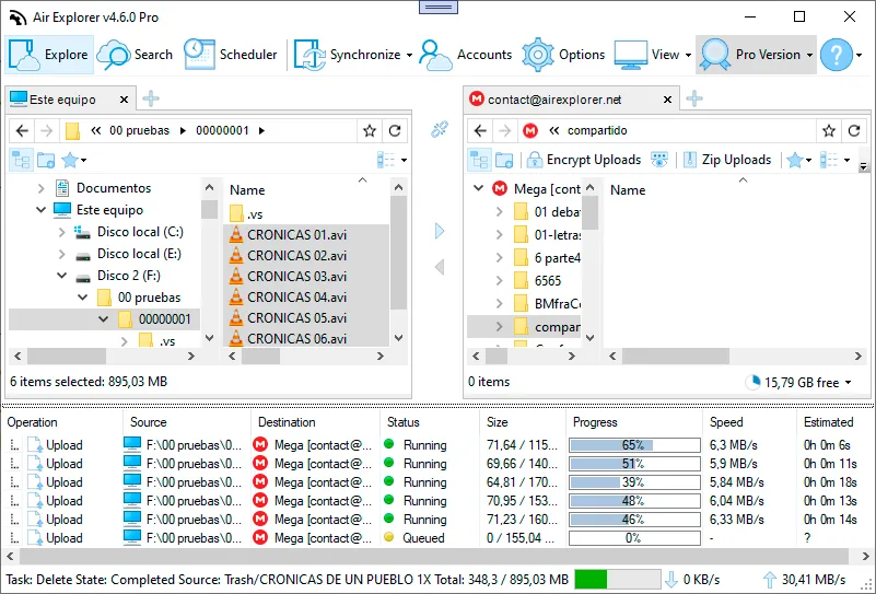 Monitor progress in real-time with Air Explorer