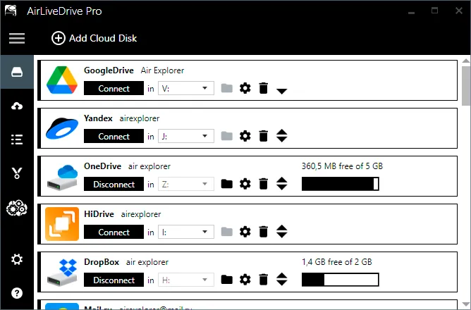 Account Mapping and Drive Assignment with Air Live Drive