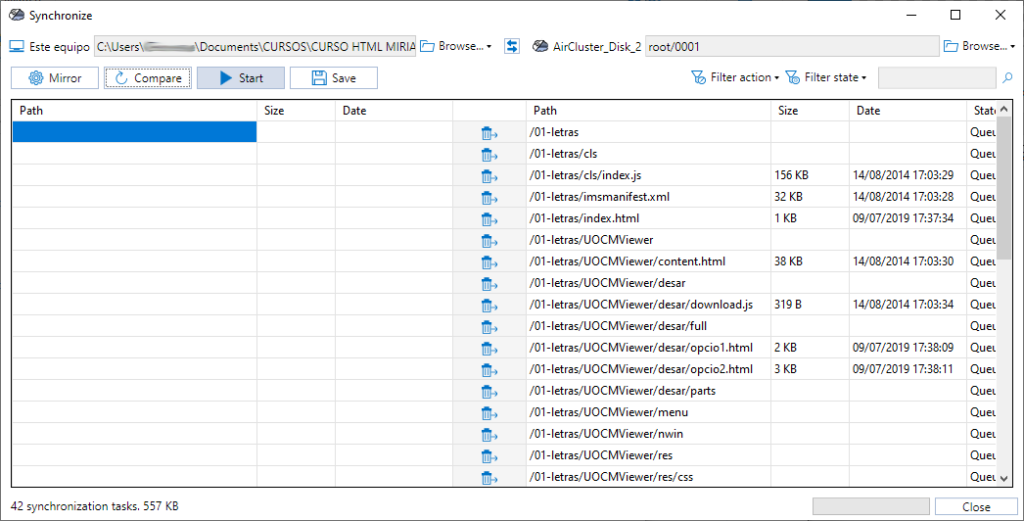 Syncing between PC and cloud with Air Cluster